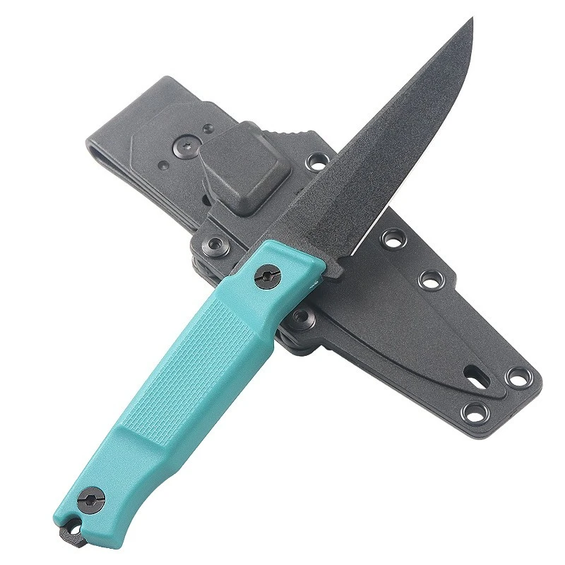 KB 5500 Многофункциональный маленький прямой нож с лезвием 9Cr13Mov, нейлоновая ручка из волокна, незаменимый для кемпинга, барбекю, вечеринок