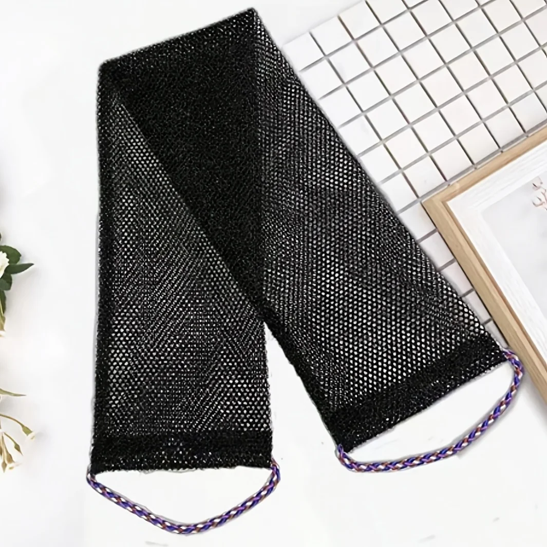 2PCS African Mesh Back Long Net Bath Towel, One Side Gentle and Delicate, The Other Side Rough and Powerful