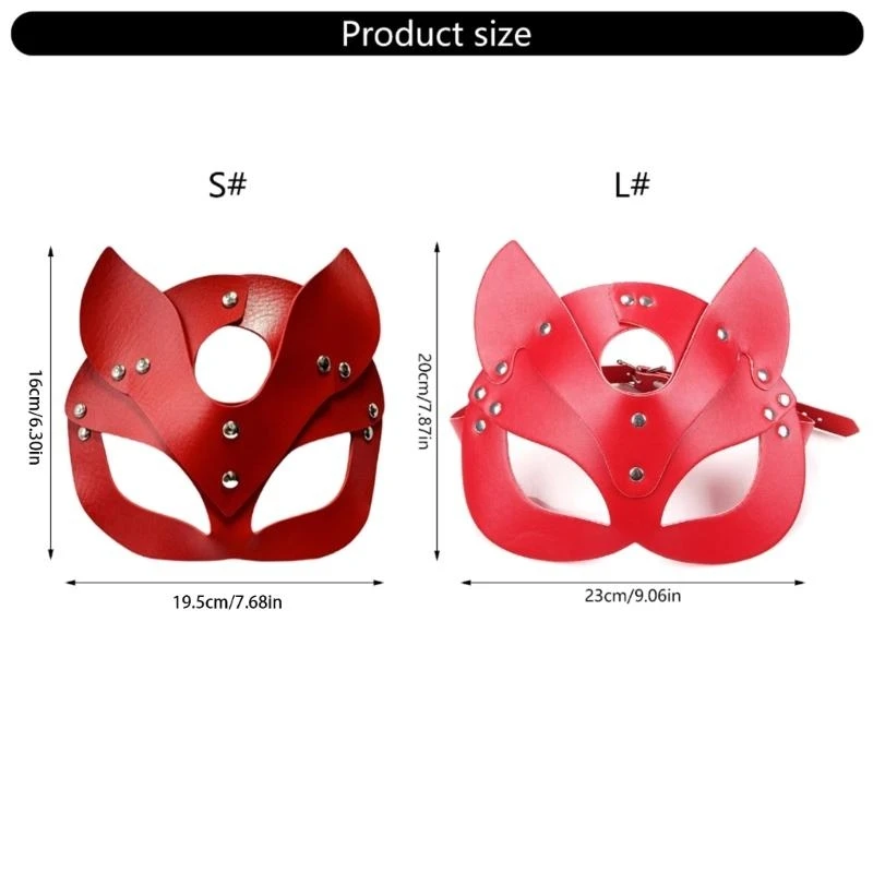 5asd Breathable Adjustable Catwomen Party Mask PU Leather Costume Accessory Masquerades Mask For Roleplay Cosplay