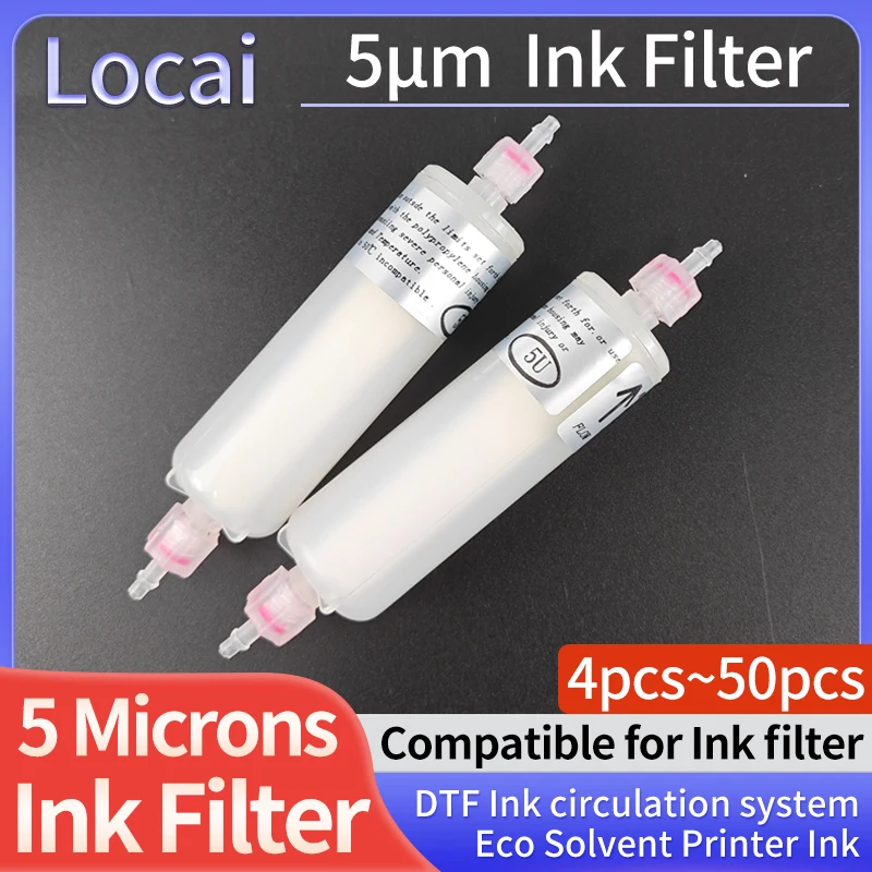 4~50pcs 5Microns 80mm Long Ink Filter for DTF Printer White Ink Circulation System Eco Solvent Gongzheng Infiniti UV Printer 8cm