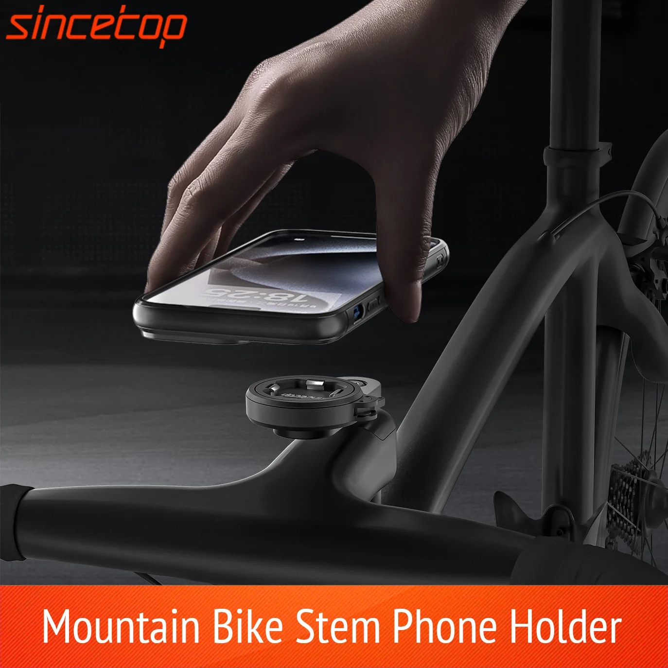 Universal Mountain Bike Stem Cap Phone Mount, MTB Aluminum Quick Mount, Handlebar Bracket for Harley-Davidson Series C (2nd Gen)