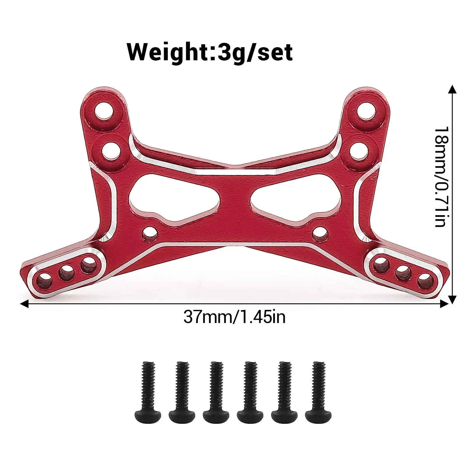 Aluminum Alloy Front Shock Tower Mount Bracket Fit 1/24 Losi Micro‑B 2WD LOS‑1770S RC Buggy Upgrade Replacement Accessories