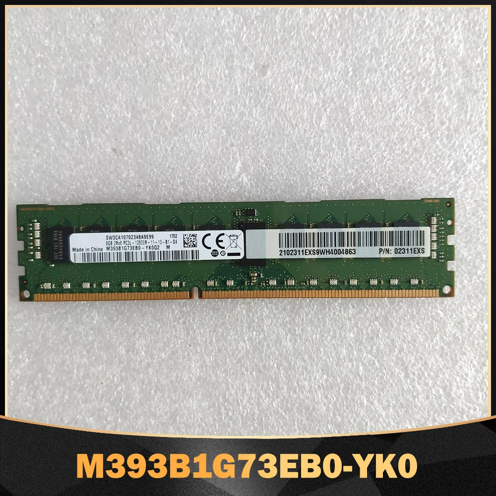 

1PCS RAM 8G 8GB 2Rx8 PC3L-12800R DDE3L 1600 REG ECC Server Memory For Samsung M393B1G73EB0-YK0