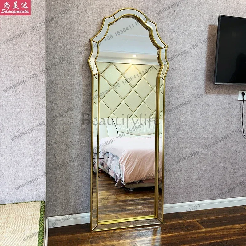 PG X-13 French retro full-length mirror home wall-mounted full-length mirror fashion light luxury fitting mirror