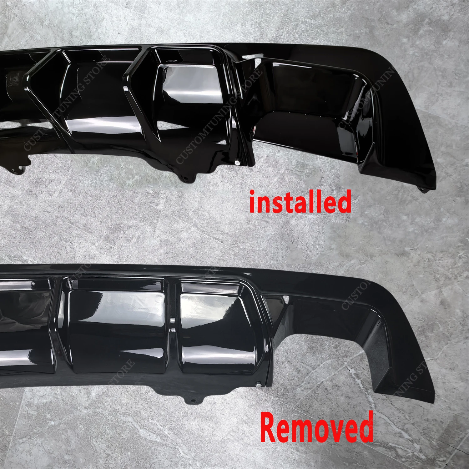 Do BMW E60 E61 M Performance Style Gloss Black Tylny dyfuzor serii 5 M Pack 2004-2010 Tylny zderzak Dyfuzor Splitter Bodykits