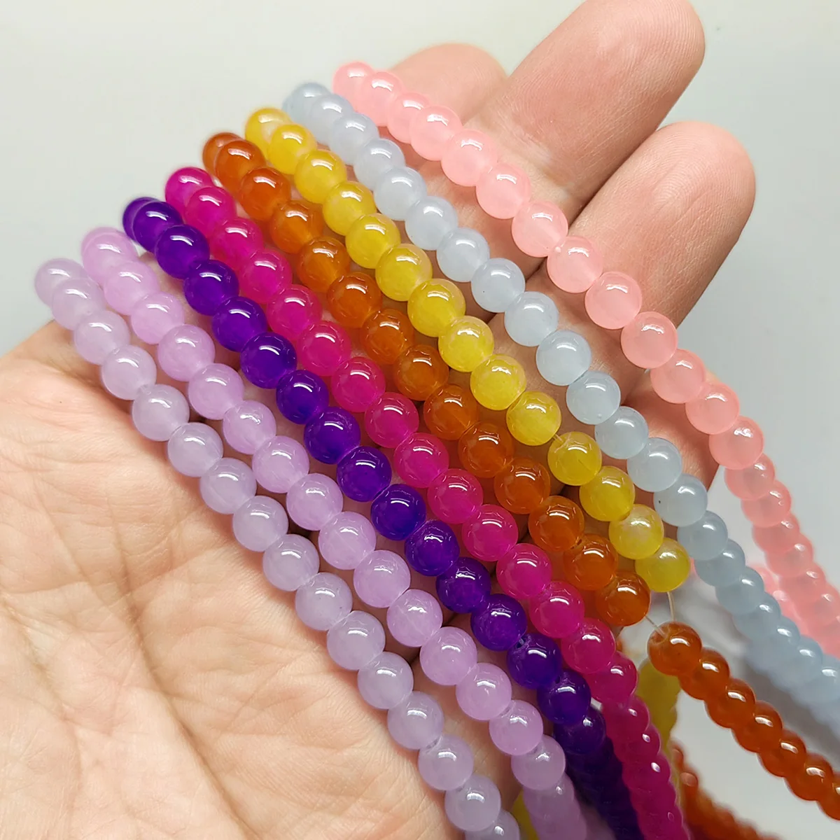 120pcs 6mm Round Opaque Glass Loose Spacer Beads Wholesale Bulk Lot For Jewelry Making DIY Crafts Findings