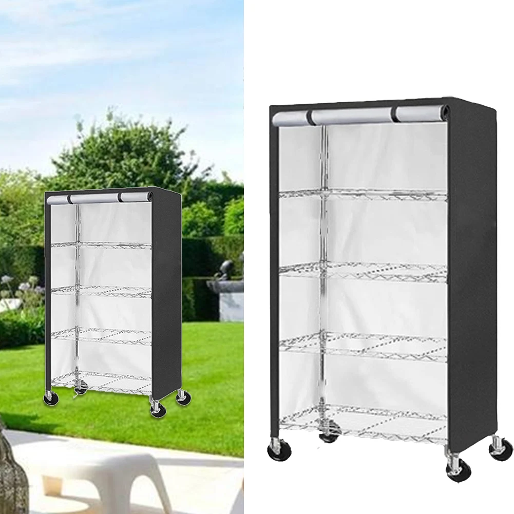 420D/210D Garden Shelf Storage Cover Waterproof Rack Cover Shelves Storage Racks Dustproof Cover Household Furniture Accessory