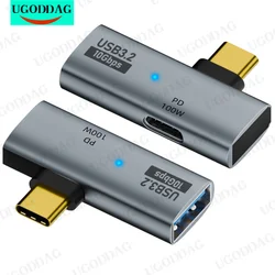 2-in-1 Type C 3.2 OTG Splitter with Type C 100W PD Fast Charging USB C To USB 3.2 Adapter Converter for Phone Tablet Macbook