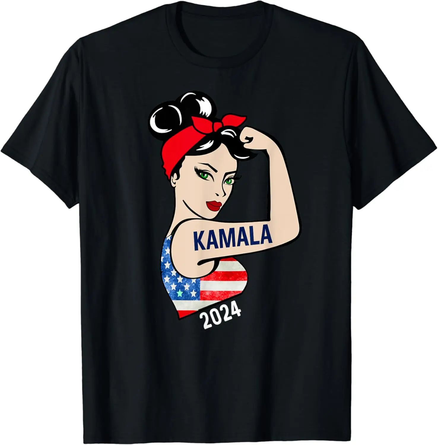 Kamala Harris 2024 President Women Classics  America Flag Vote Summer Short Sleeve Y2K T-Shirt for Comfortable Tops  Tee