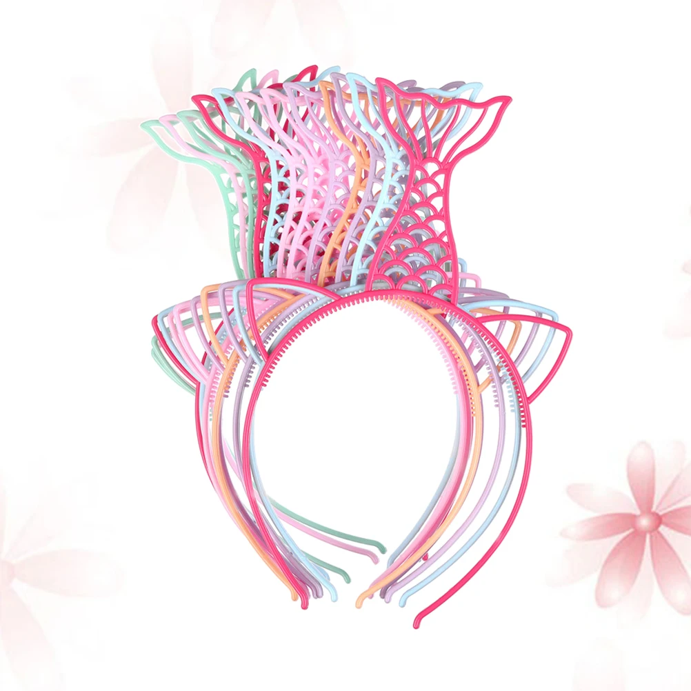 

12 Pcs Mermaid Headband Cute Hair Accessory for Party Dress Toddler Gifts Adult Lightweight Under Sea Kawaii Hoops Hair Tools
