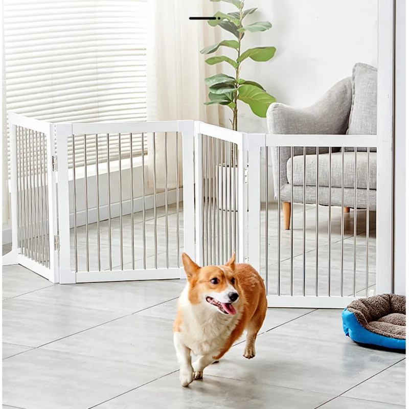 Modern Simple Pet Gate, No-Drill Dog Barrier, Folding Isolation Door, Indoor Heightened Dog Fence for Safe Separation