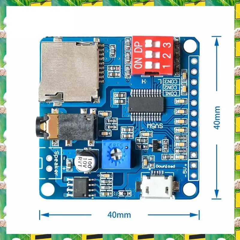 Voice Playback Module MP3 Player Module+256MB Memory Card Class D Amplifier Board 5W 1Set