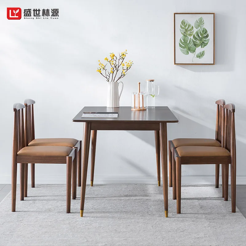 

LMM all solid wood dining table household small apartment modern simple dining table