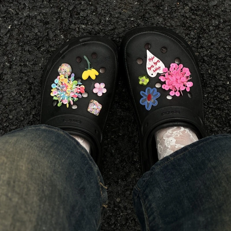 Fashion DIY bead flower croc c - Women'S Accessories Crocs ulasan dan harga