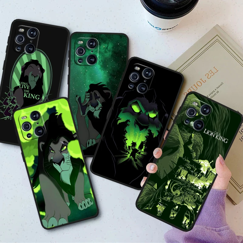 

Disney Scar Cool For OPPO Find X6 X5 X3 X2 F21S F21 Pro Lite Neo Black Silicone Fundas Soft Phone Case