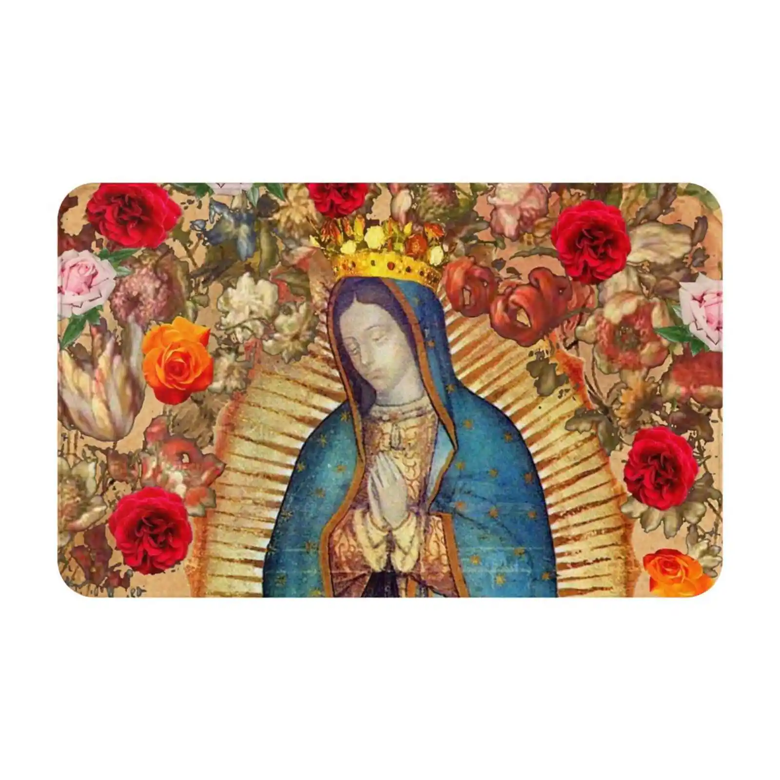 Our Lady Of Guadalupe Virgin Mary Catholic Mexico Poster Soft Cushion Car Home Carpet Door Mat Mexico Virgin Mary Pro Life