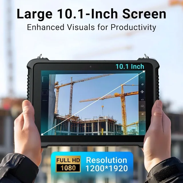 TC100 10.1inch Windows Business Industrial Rugged Tablet PC 1920x1200 Display 8+128GB Qualcomm N100 Quad Core CPU 8000mAh