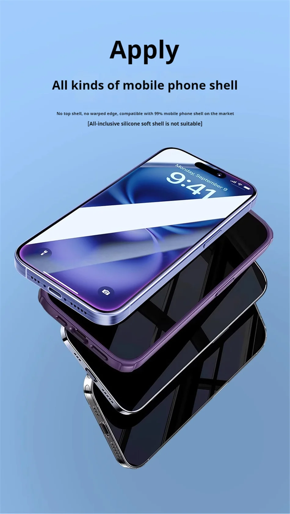 REMAX – einfach anzubringendes, staubfreies Schutzglas für iPhone 18 Pro, 18 Pro Max, iPhone 17, 17 Pro, 16/15 Serie – EIN DECKEL, EIN ZUG – Detail 9