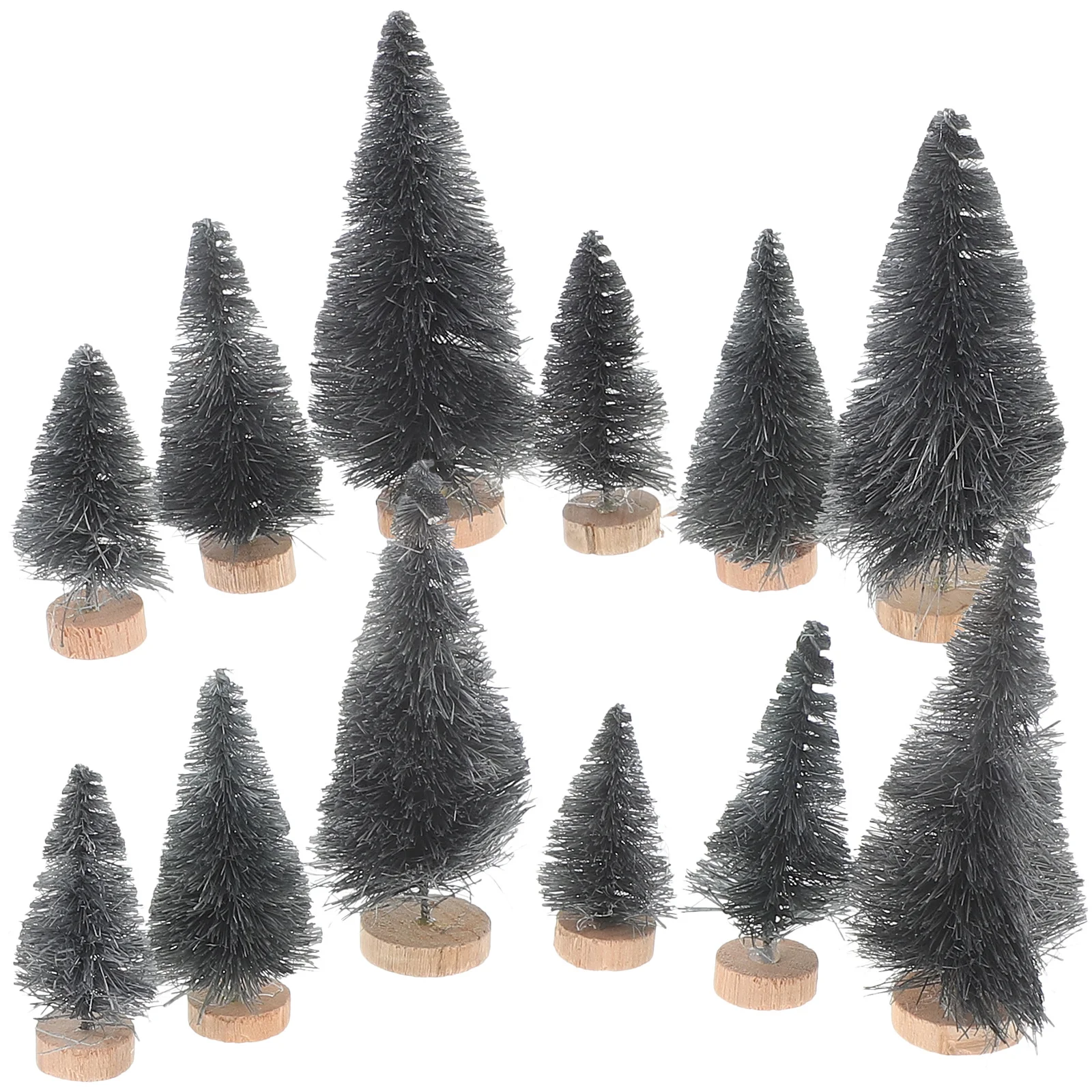 

12pcs Black Mini Tree Decorations Artificial Dried Branches For Halloween Spooky Trees Resin Small Models Fake Pine Decor Party