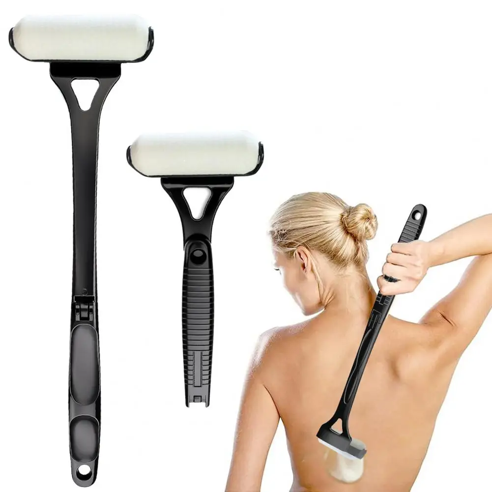 Foldable Long Handle Lotion Applicator with Reusable Rollers - Smooth Back Massage & Easy Cream Application for Pain Relief