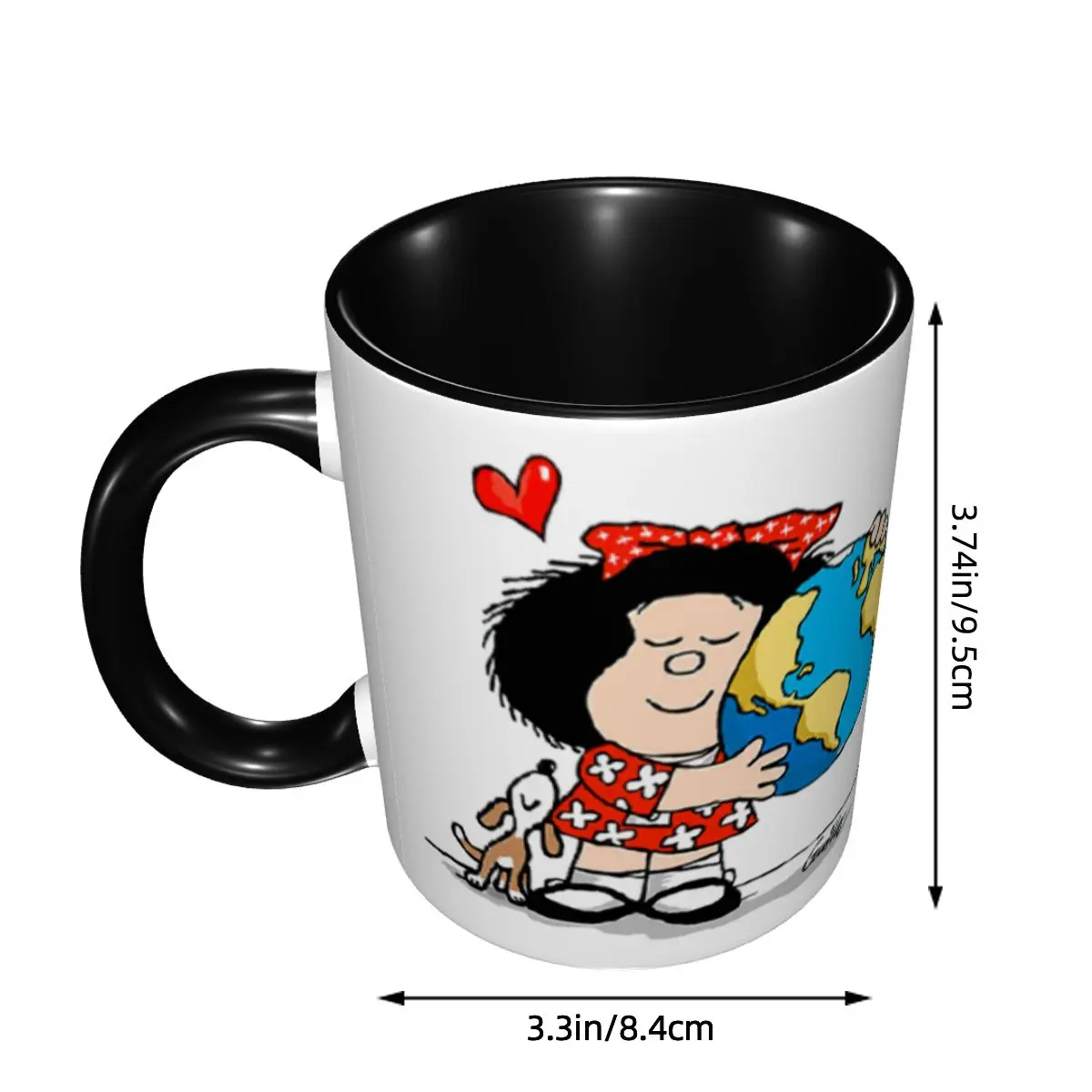 Quino Comic Cartoon Mafalda Coffee Mug DIY Personalized Ceramic Mug Creative Gift