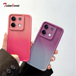 Luxury Gradient Silicone Case for Xiaomi POCO X6 Pro Camera Lens Screen Protector Cover