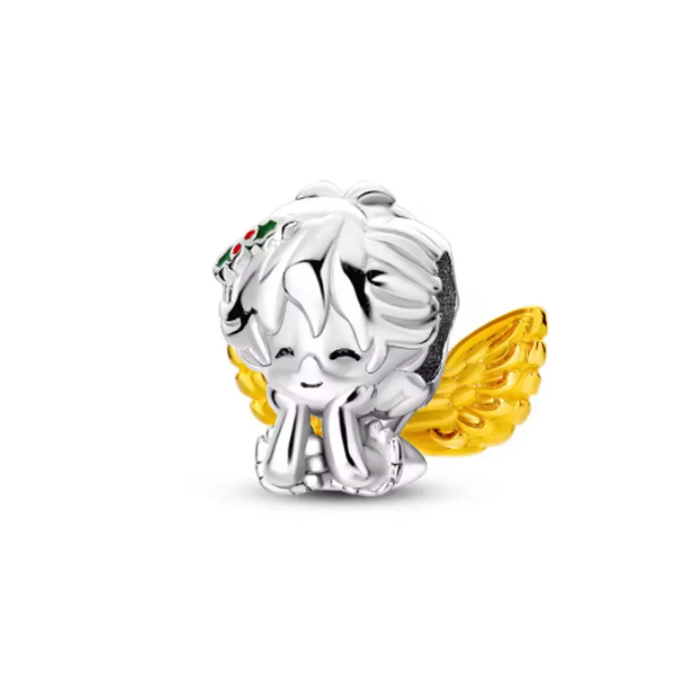 New 925Silver Cross Angel Wings Pendant Teeth Nurse Doctor Charm Fit Decoration Original Bracelet Jewelry Women Buddha Bead Gift view 4