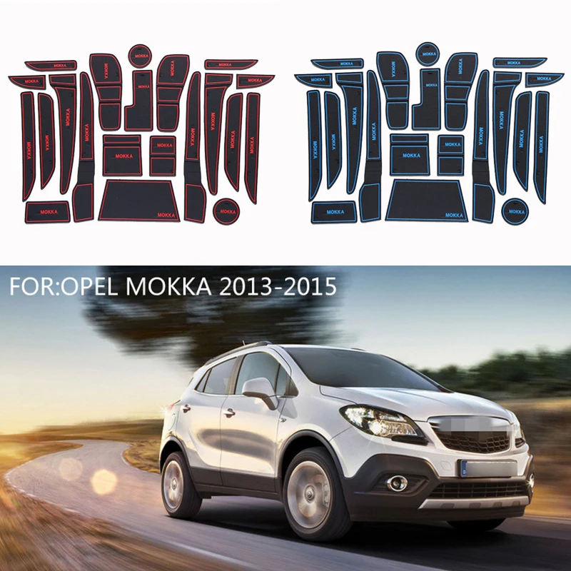 

Car Door Groove Mat For Opel MOKKA 2013 2014 2015 Door Slot Pads Modified Dust Pad Storage Pad Car Interior Accessorie