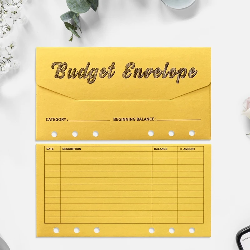 1 Juego de sobres de efectivo para presupuesto, sobre de billetera, sobre de negocios con hojas de presupuesto de seguimiento de gastos, para planificador de presupuesto