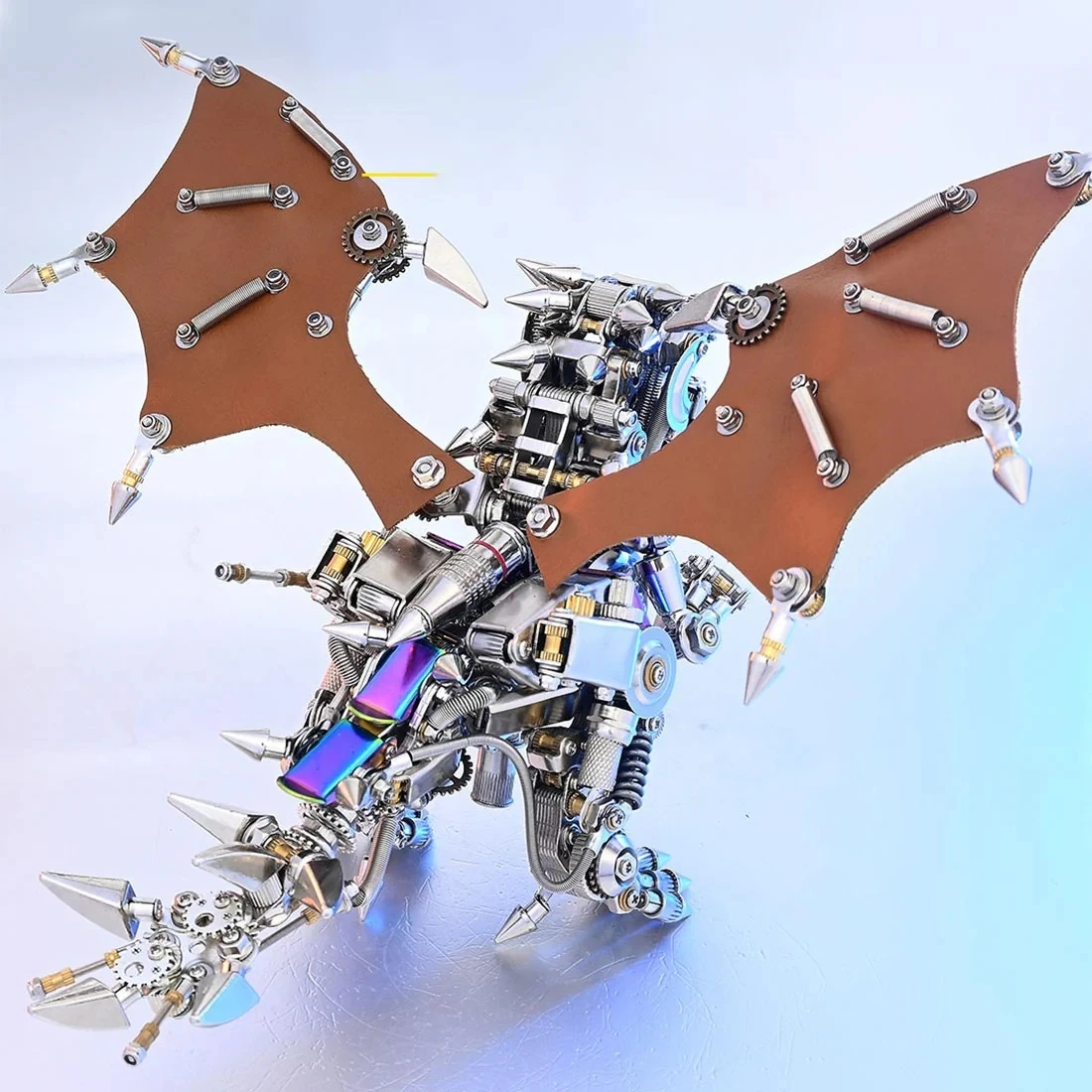 Cyberpunk Pterosaur Dinosaur with Wings 3D Puzzle Metal Mechanical DIY Assembly Jigsaw Craft Toys for adults Kids -  1450+PCS