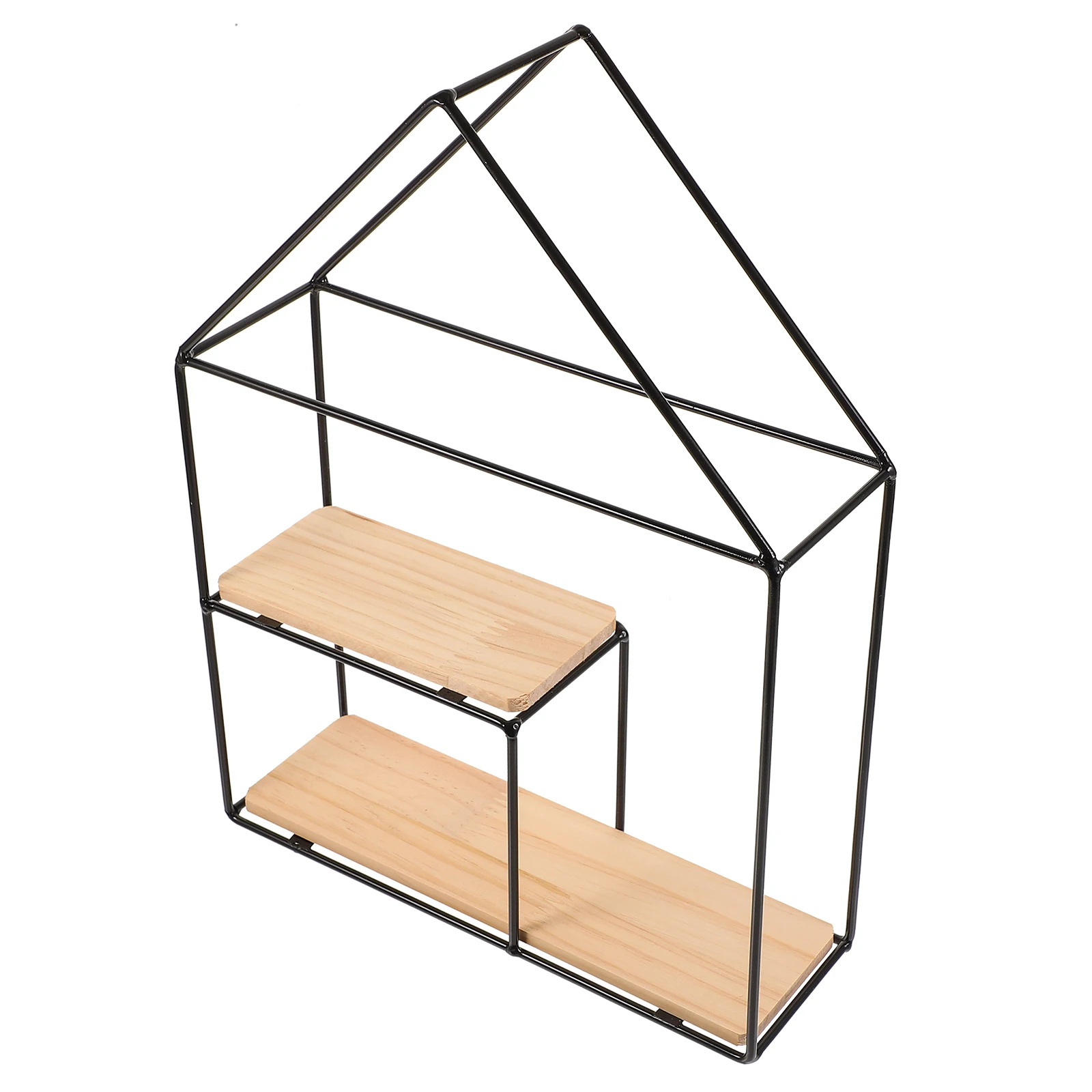 

Iron Wall Shelf Double Layer Cabin Golden Bedroom Decor Storage Rack Home Shelves Floating Wall Mounted Kitchen Bathroom