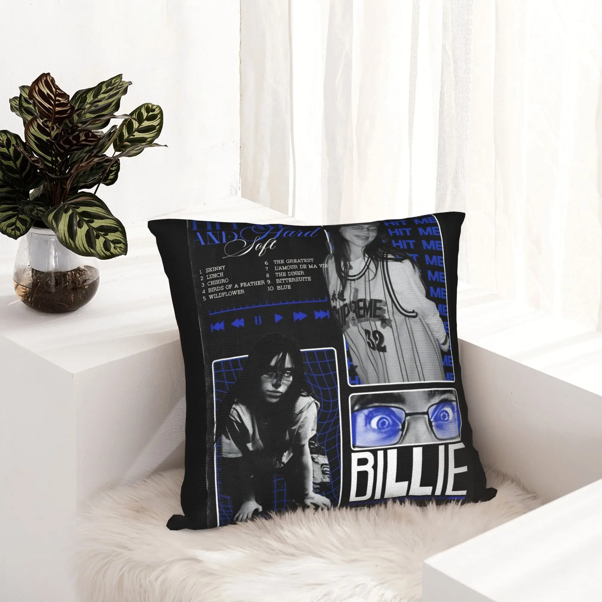 Popular Singer B-Billies Pillowcase Printing Fabric Cushion Cover Decor  Throw Pillow Case Cover Seat Dropshipping 40X40cm