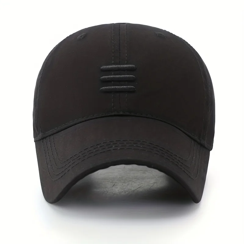 Unisex Baseballkappen mit drei horizontalen Streifen, Frühling Herbst Outdoor Sonnenschutz Hut, Verstellbare Freizeit-Trucker-Mützen – Detail 2