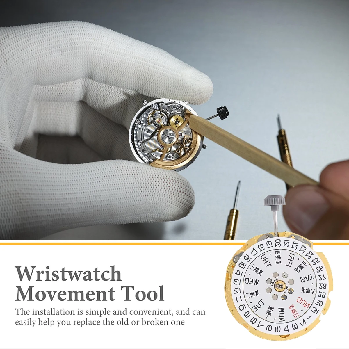 Genuine Japan Miyota 8215/8205 Mechanical 21Jewels Automatic Movement GMT Date Double Calendar High Accuracy Watch Accessories view 5