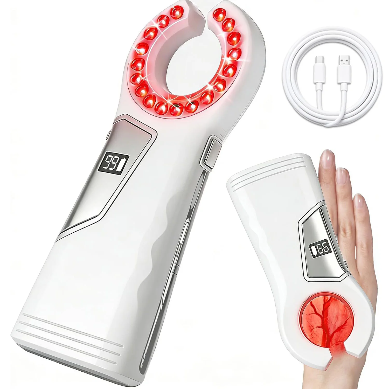 Handheld Infrared Vein Finder Portable Vein Locator Machine LED Vein Viewer Detector USB Charging for Nurse Injection Blood Draw