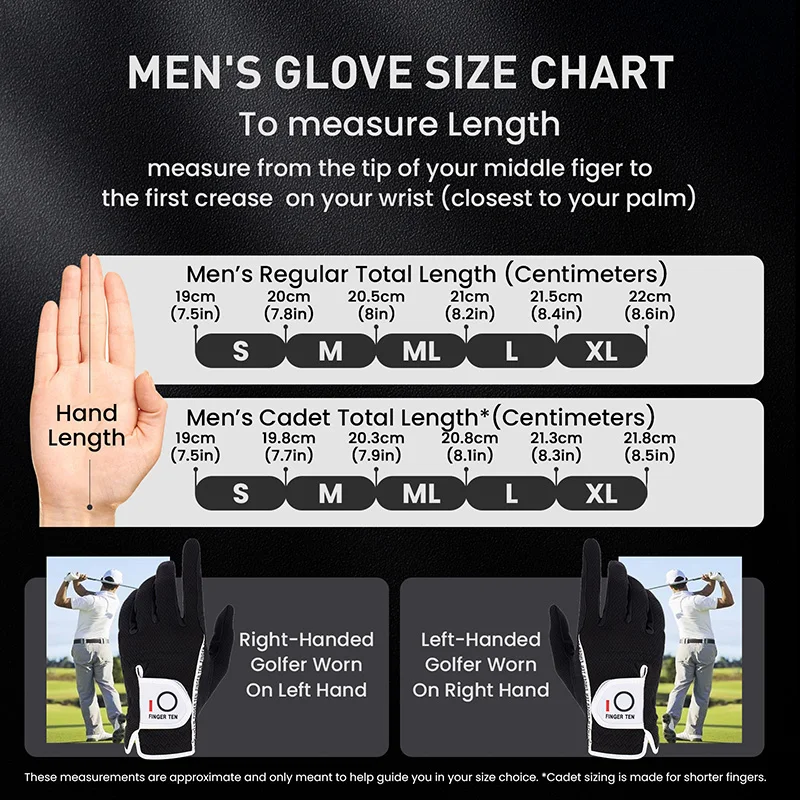 Left Hand Right Golf Gloves Men 3 Pcs Performance Mesh Non-Slip Soft Micro Breathable Black Gray Green Glove Drop Shipping