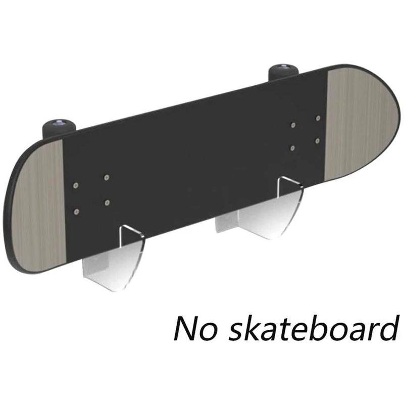 Expositor para skate, 2 peças, invisível, transparente, acrílico, montagem na parede, para snowboard