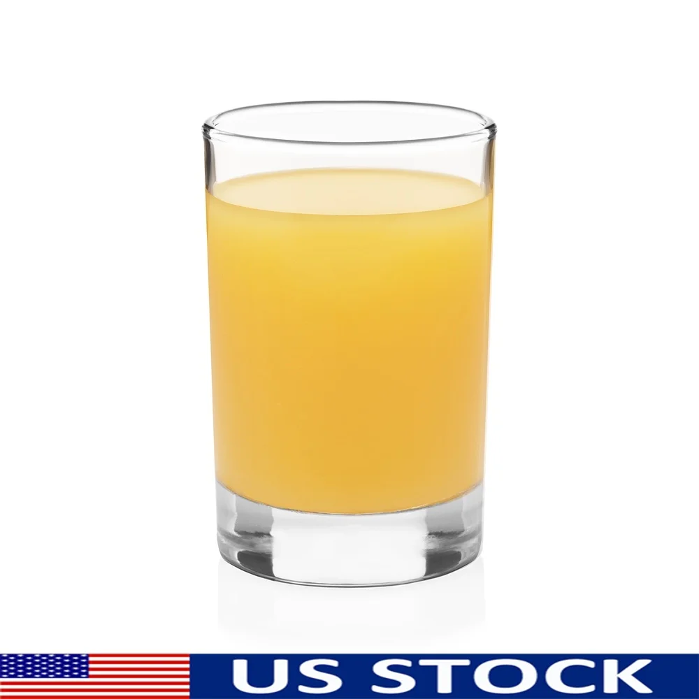 

Set of 8 Heavy Base Clear Juice Glasses Dishwasher Safe Everyday Drinking Cups Cold Beverages Breakfast Use