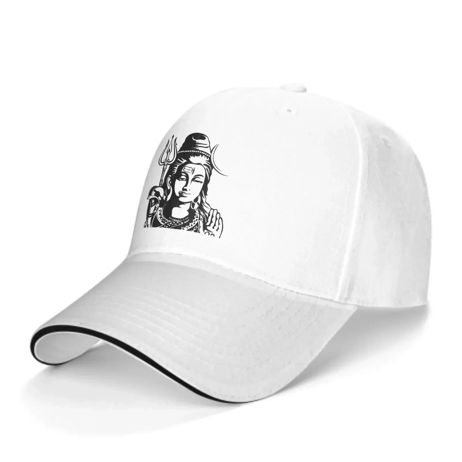 

Shiva Adjustable Women Men Back Closure Caps Washed Sandwich Caps Sports Outdoor Baseball Hat