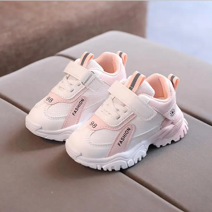 Size 21-30 Children Damping Casual Sneakers Boys Wear-resistant Sneakers Girls Lightweight Shoes Baby Shoes With Breathable