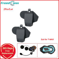 2Pcs Freedconn Orginal Bracket Clips for T-MAX Motorcycle Bluetooth Intercom Headset TMax Pro Mount Clamp Accessory