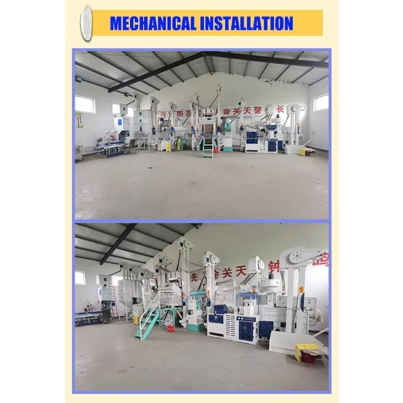 Footprint Combined Rice Mill Plant Automatic Paddy Husker Whitener Machine Broken Rice Grading For Agricultural Rice Processing