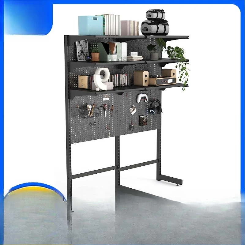 

Office hole-free hole board shelf, household e-sports wind hole board display bookshelf, kitchen storage rack