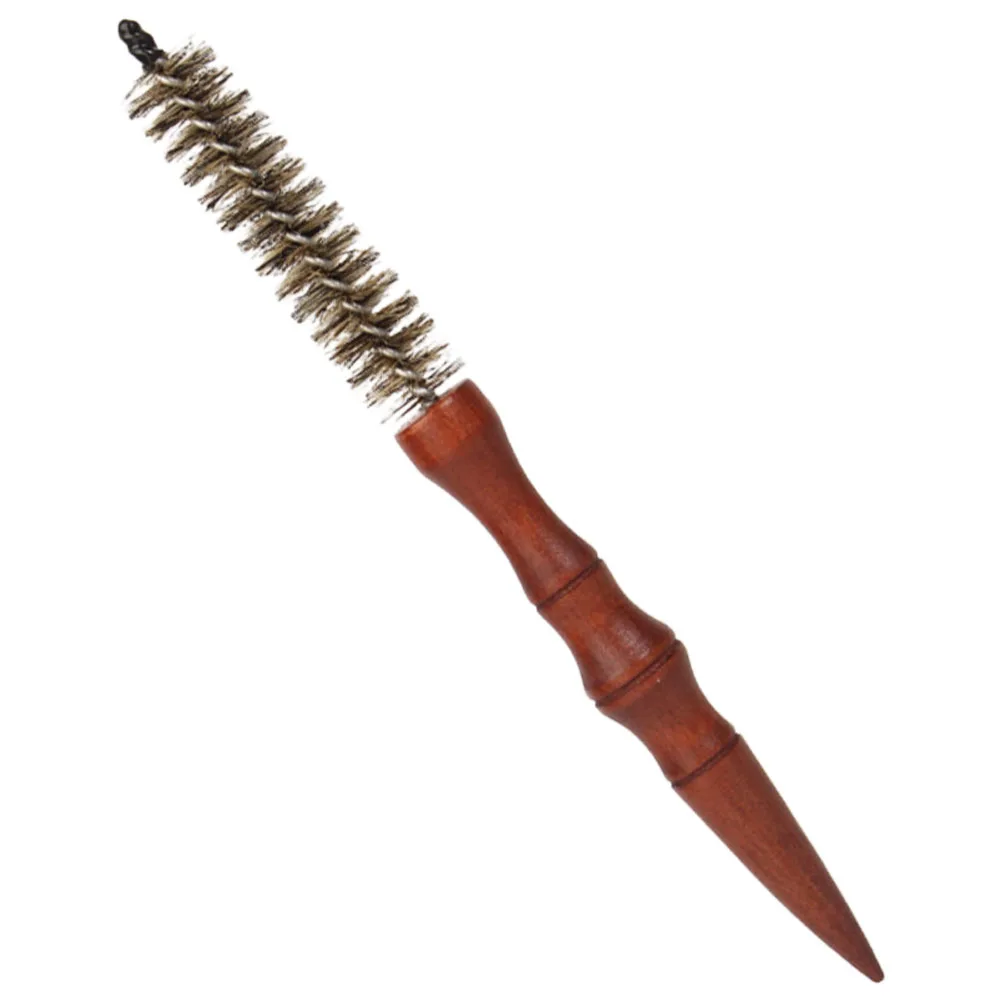 

High-Temperature Resistant Roller Round Brush Wooden Handle Small Round Hair Brush For Blow Drying Styling Curling Short Hair