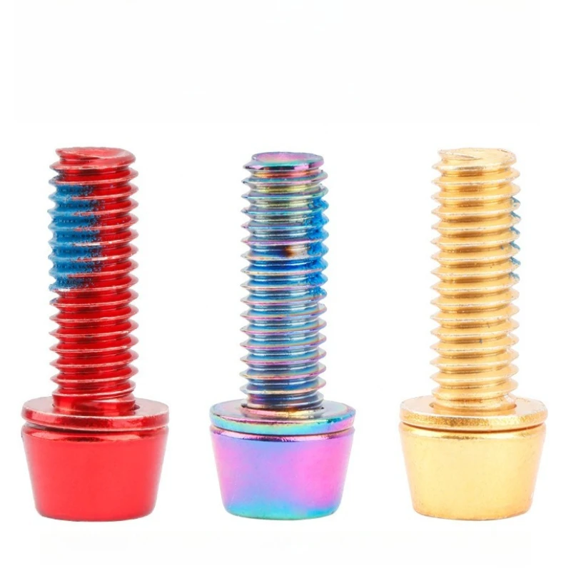 

Mountain Bike Disc Brake Screws Crank Clamp Fixing M6x18mm Plating Colorful Screws