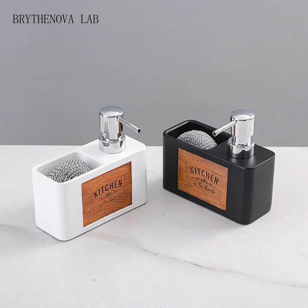 Kitchen Soap Dispenser Sink Dish Soap Presser Bathroom Sanitizer Hand Bottle Lotion Dispenser Cleaning Ball Storage Box