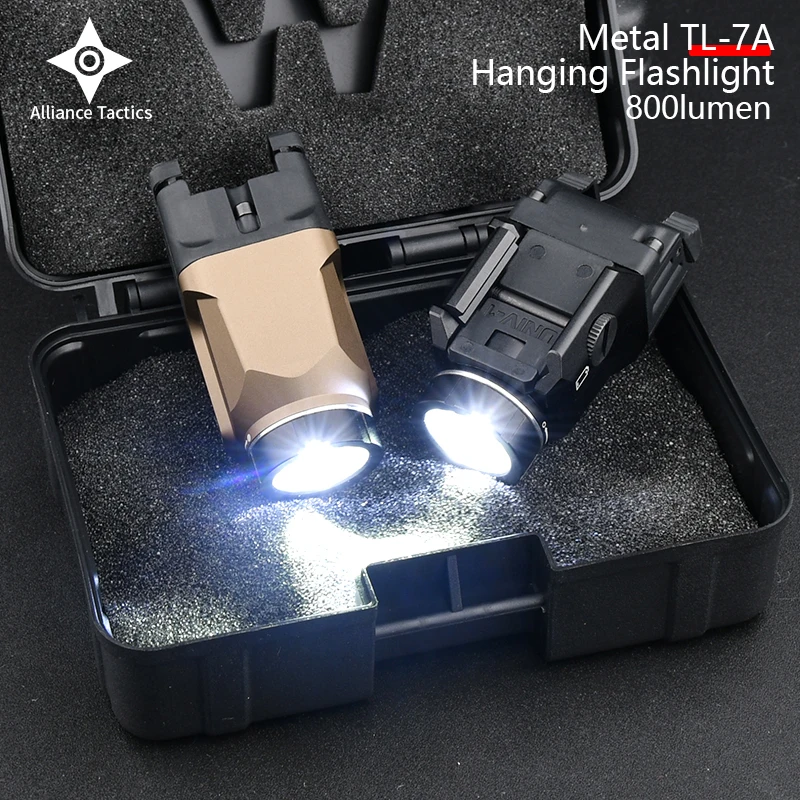 Metal Tactical TL Hanging Flashlight 800lumens White Strobe Light Fit 20MM Rail Hunting Weapon Pistol Airsoft Accessories M600