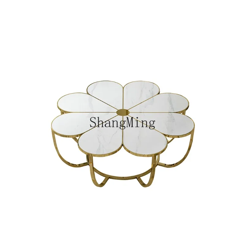 

CL Luxury Coffee Table Simple Modern Creative Small Apartment Light Luxury Petal Tea Table Living Room Home Tea Table