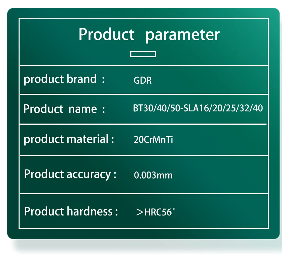 GDR BT30 BT40 SLN BT50 SLN SLA SLN10 SLN12 SLN16 SLN20 SLN25 SLN32 SLN40 Zentrum für seitlich befestigten Werkzeughalter Halterung Werkzeughalter – Detail 12