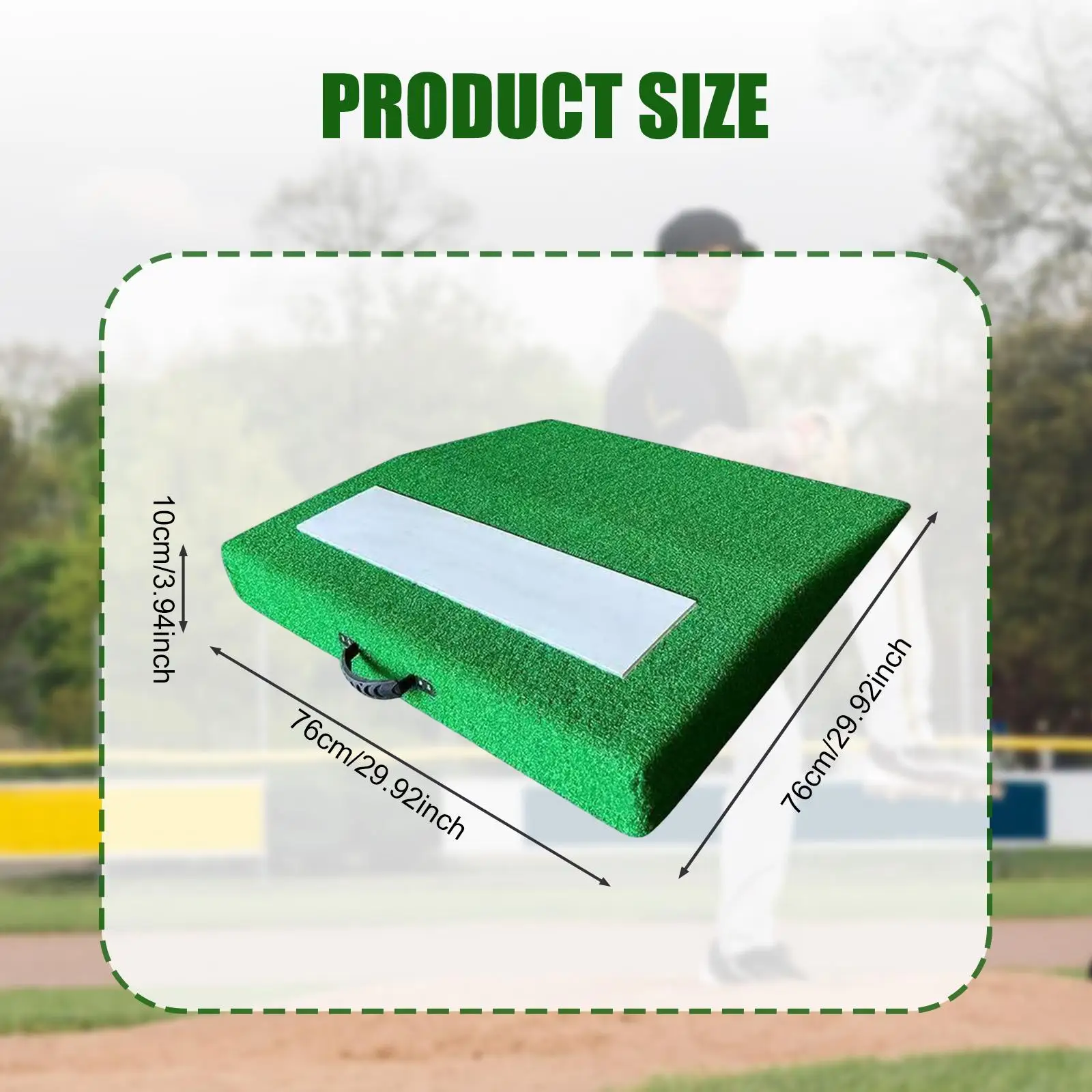 

Тренировочная платформа для бейсбольного питчинг-маунда из EVA с ручкой для тренировок в помещении и на улице, для бейсбола и софтбола